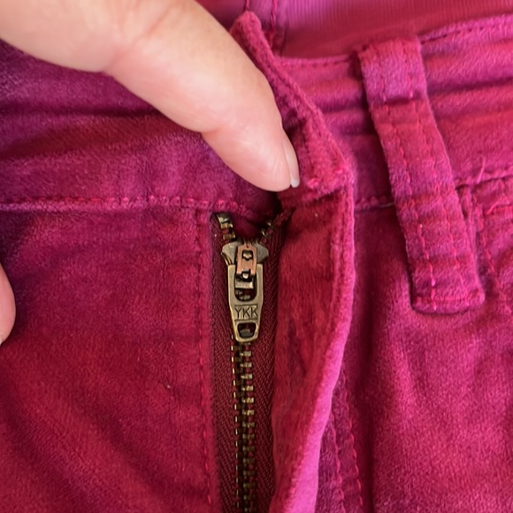 J Crew Mercantile Fuchsia Velvet Pants Size 25 - Picture 6 of 10